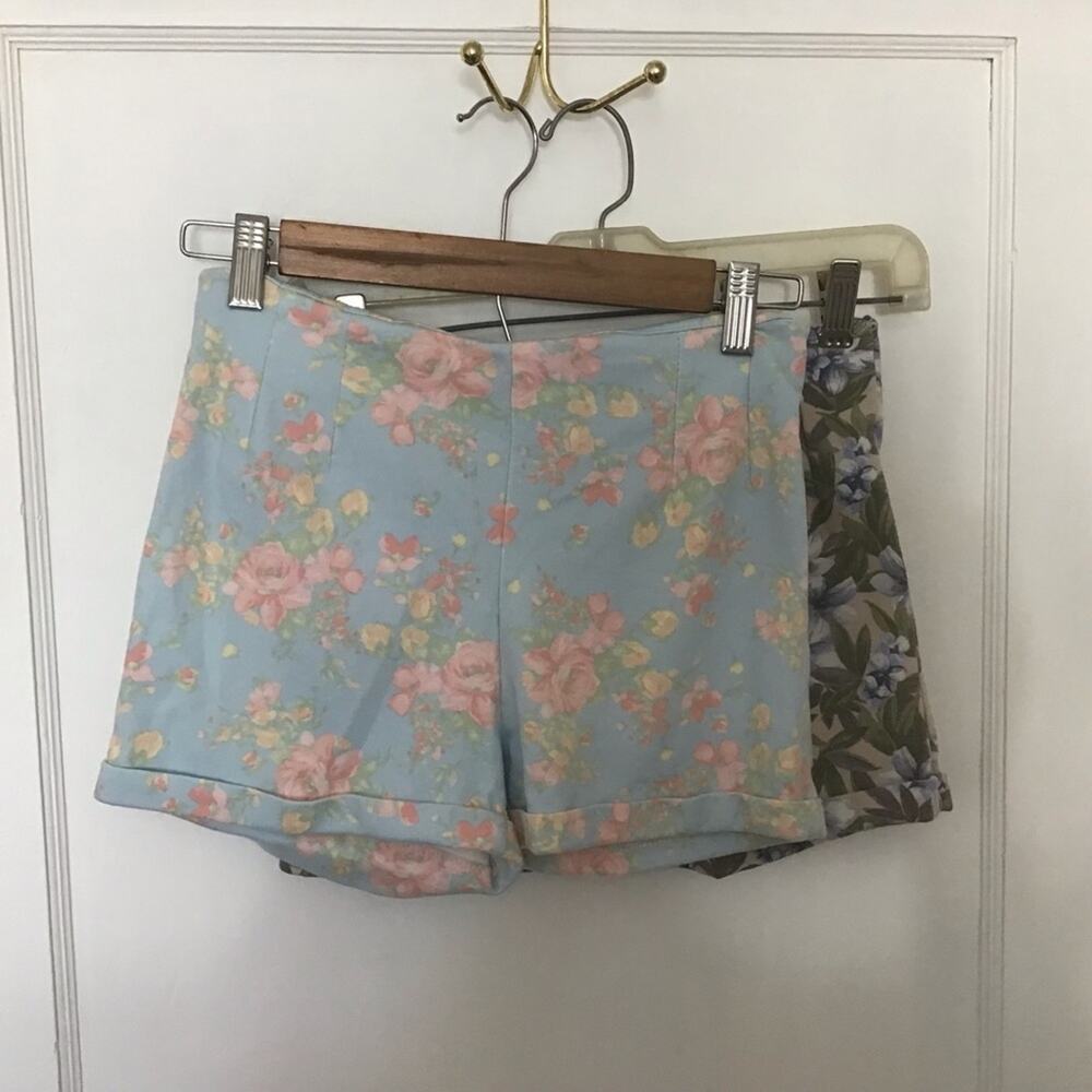 Two Floral Brand Melville Shorts OS